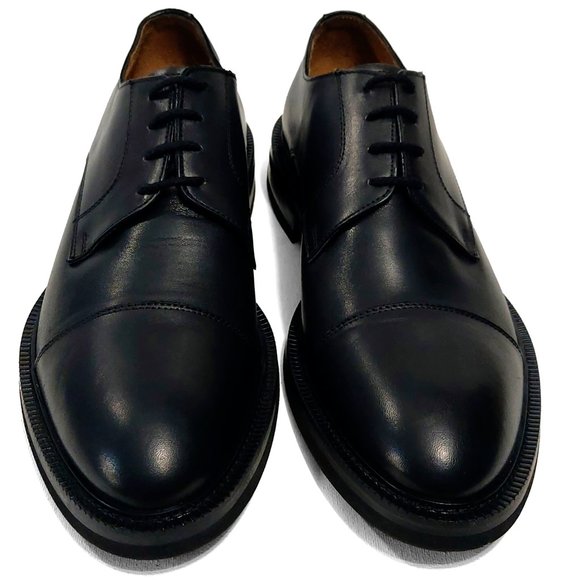 Barneys New York Nero Black 70s Walk Leather Woody Derby Shoes